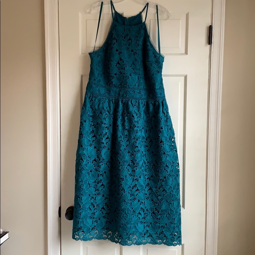 Emerald Green LOFT Lace dress.